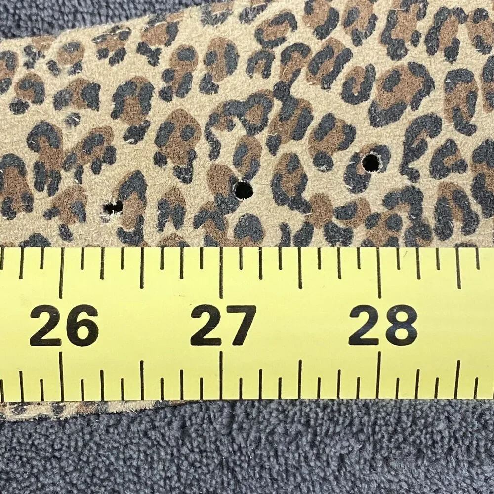 EXPRESS Leopard Print Belt 9634 Leather Big Bkl Women's Small Mob Wife Y2K 90s